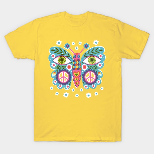 Peace Butterfly T-Shirt by Rebelform
